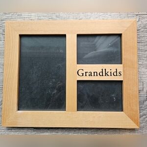 Wooden "Grandkids" Photo Frame in Natural Wood
